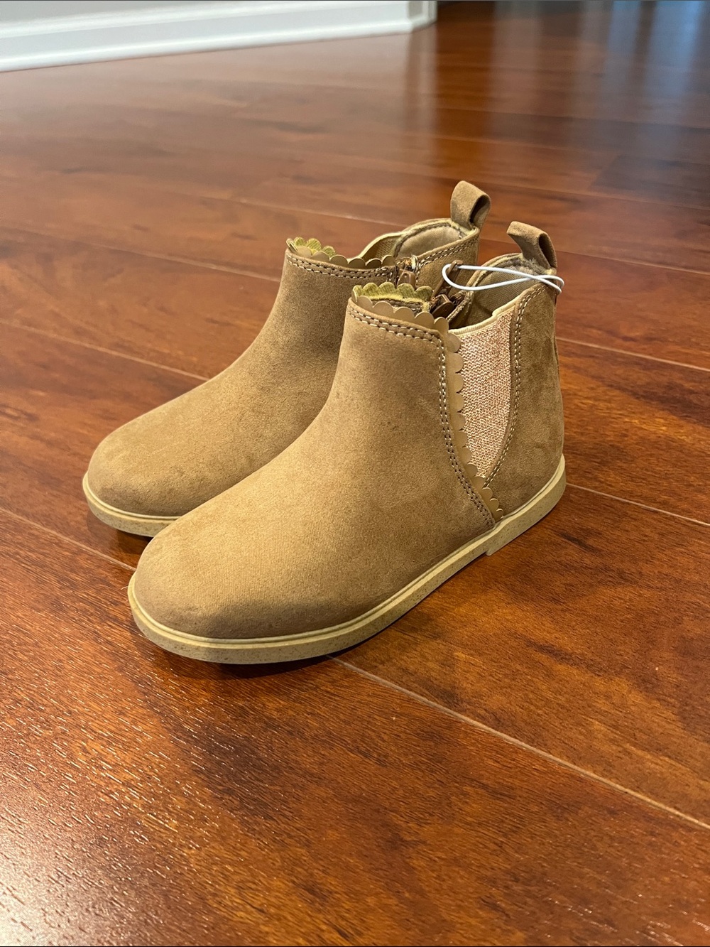 Tucker + Tate Kids Tan Chelsea Boots - Stylish Suede Slip-On